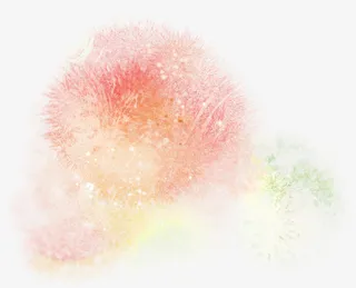 清新手绘花草植物墨迹免抠