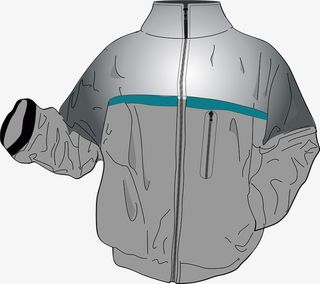 灰色卡通夹克免抠