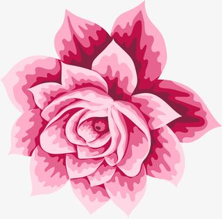 粉色水彩花朵免抠