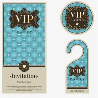 矢量艺术vip花纹纸张免抠