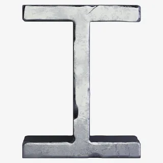 卡通立体工字石头免抠