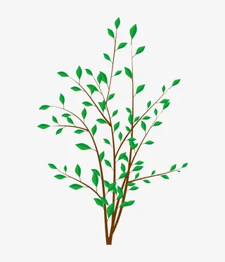 手绘卡通绿色植物免抠