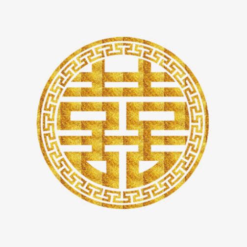 红色中国风双喜剪纸免抠