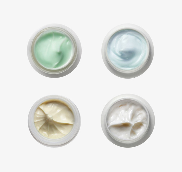 无盖的化妆品面霜实物俯视图免抠