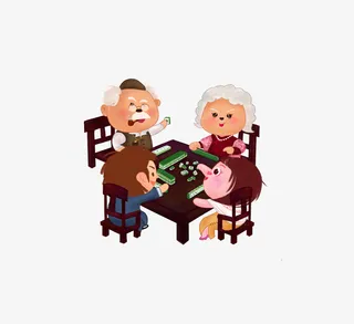 可爱的老人们元素免抠