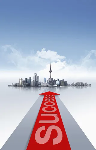 蓝色城市商务海报设计背景高清