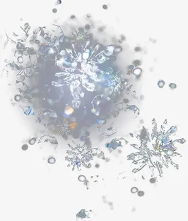 水晶钻石破碎漂浮免抠