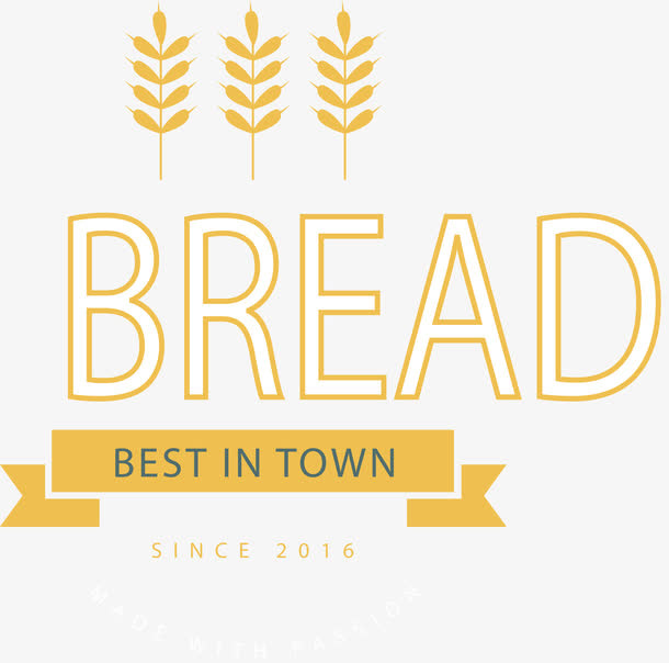 简洁全麦面包店LOGO免抠