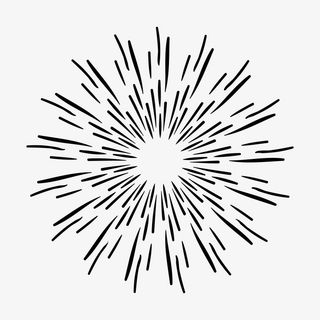 绽放的烟花简笔画免抠