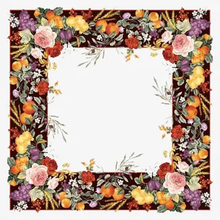 复古花朵边框免抠