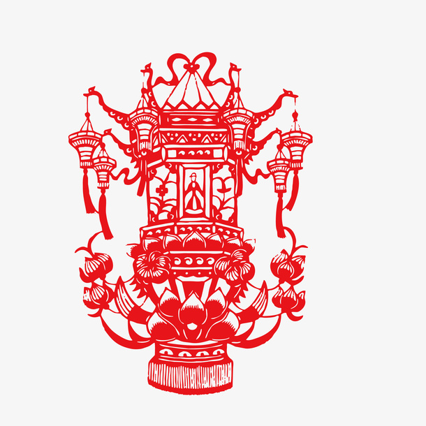 灯笼剪纸免抠