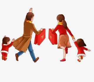 一家四口拜年啦免抠