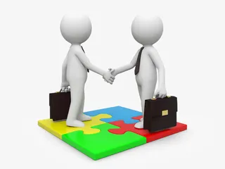 商务小人团队免抠