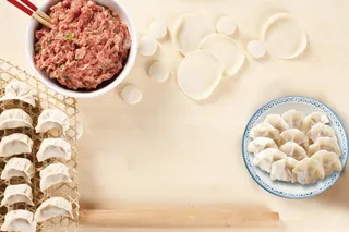 饺子促销展板背景素材高清