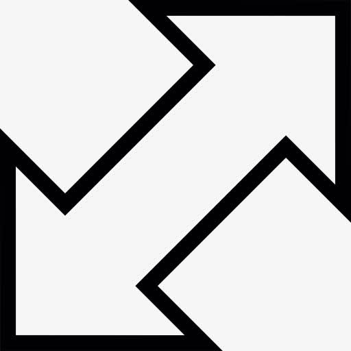 箭头双对角图标免抠