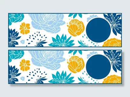 清新花朵背景矢量图高清