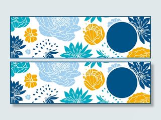 清新花朵背景矢量图高清