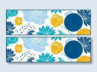 清新花朵背景矢量图高清