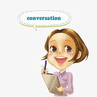 卡通造型老师教英语口语免抠