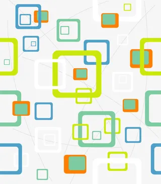 缤纷几何方形排列图案免抠