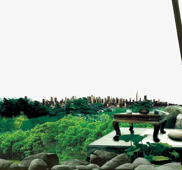 山水建筑免抠