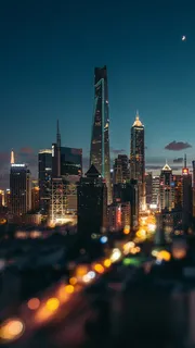 大气唯美城市商务H5背景高清