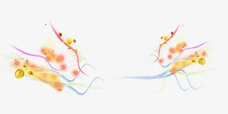 漂浮的彩带免抠