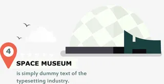 扁平化景点建筑免抠