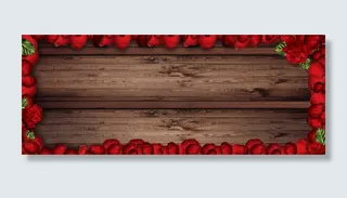 淘宝复古玫瑰海报背景高清