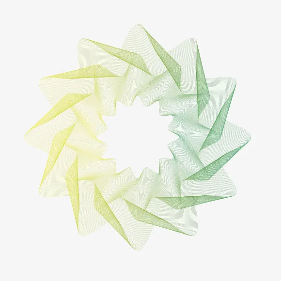 科技感渐变星型线条免抠