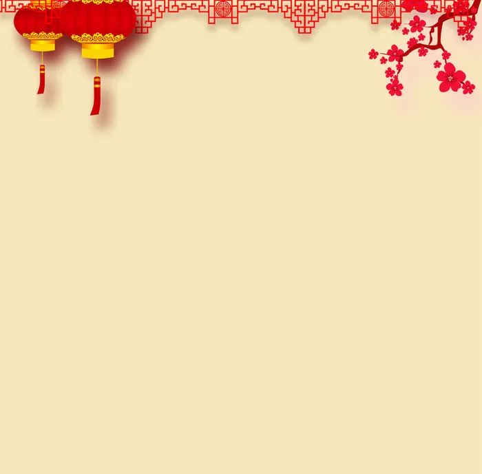 灯笼梅花春节背景高清