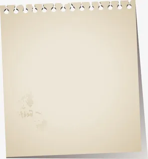 翘边的手绘复古书纸免抠