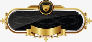 金色尊贵徽章免抠