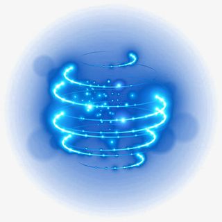 蓝色旋转光效免抠