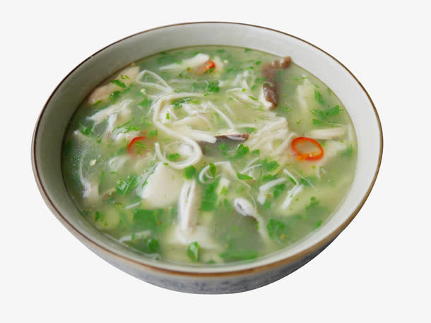 鸡枞青菜羹免抠素材免抠