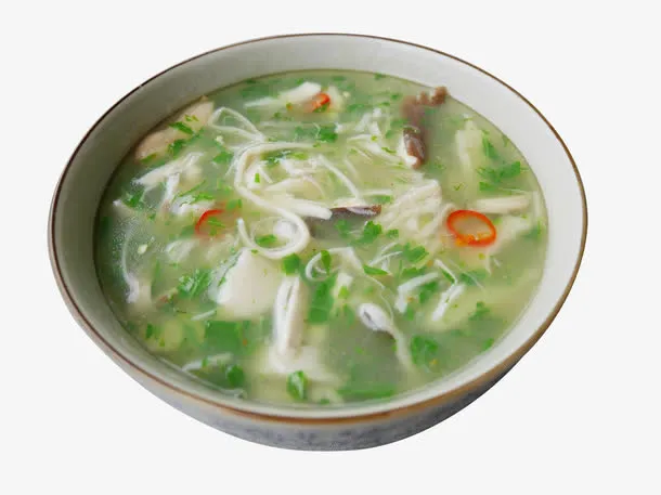 鸡枞青菜羹免抠素材免抠