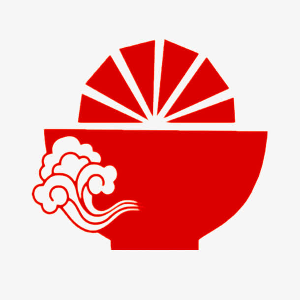 简约传统美食标志免抠