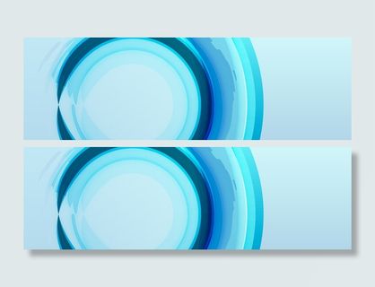 蓝色渐变圆圈banner背景高清