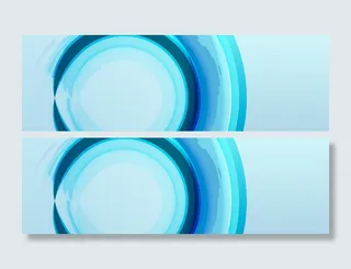 蓝色渐变圆圈banner背景高清
