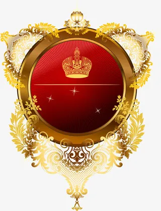 金色闪耀标签免抠