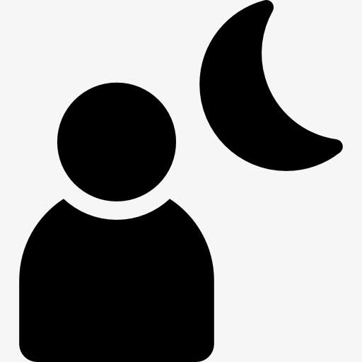 夜间人像图标免抠