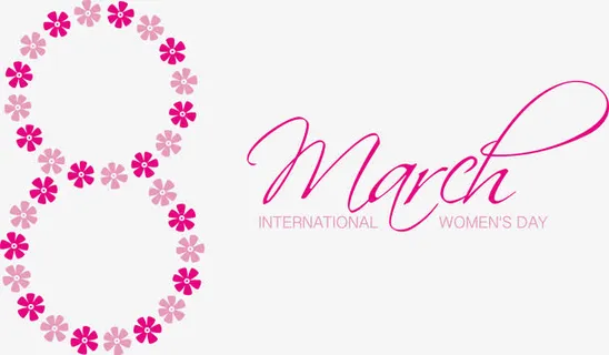 三八节创意艺术字免抠