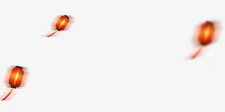 三个红灯笼节日素材psd免抠