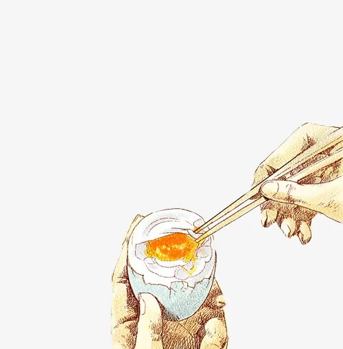 手绘美食咸鸭蛋黄免抠