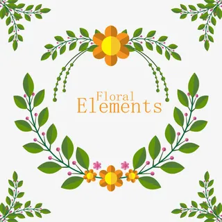 边框绿叶矢量素材免抠装饰花纹元素