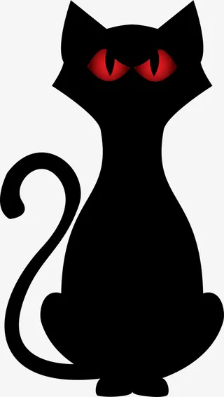 恐怖万圣节黑猫免抠