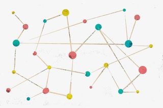 手绘粉笔圆点流程免抠