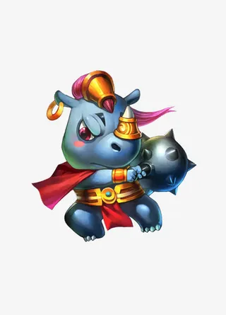 犀牛卡通游戏素材免抠