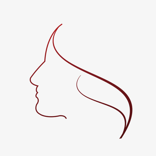 人体面部曲线免抠