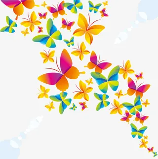 春天缤纷元素免抠